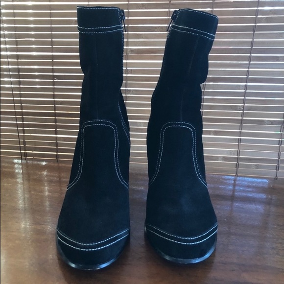 🍒 NINE WEST Black Suede Boots!!!! - Picture 4 of 13